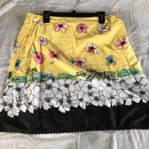 VTG SKIRT sz14 GEORGE COTTON LINED MULTICOLOR